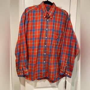 National Outfitters Red Plaid Flannel Long Sleeve Button Down Heavyweight Size L